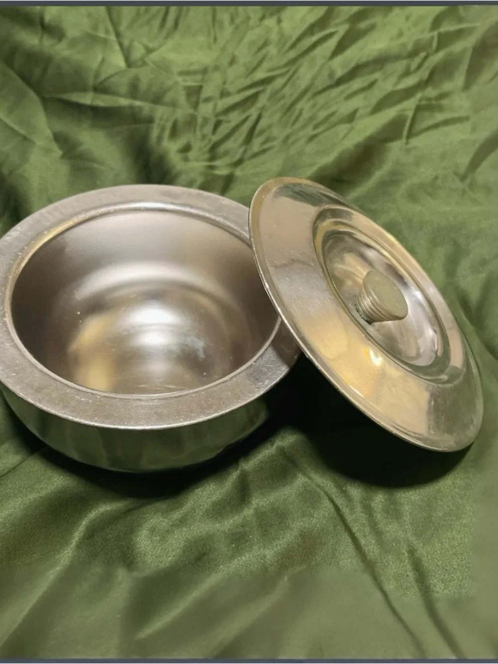 1950’s Stanley Small Stainless Steel Serving Bowl with Lid